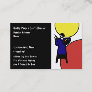 Trendy Modern Arts And Crafts Business Card Design