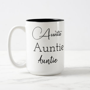 Trendy Modern Auntie Two-Tone Coffee Mug
