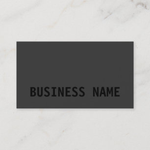 Trendy Modern Black Out Business Card
