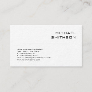 Trendy Modern Black White Business Card
