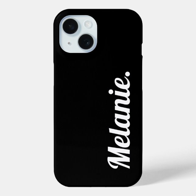 Trendy Modern Black White Case-Mate iPhone Case (Back)