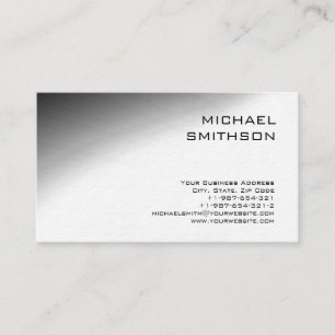 Trendy Modern Black White Grey Business Card