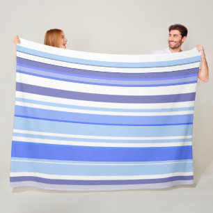 Trendy Modern Boho Chic Stripes Fleece Blanket