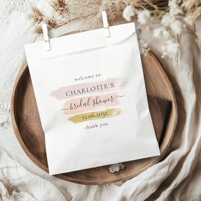 Trendy, Modern, Bridal Shower Favour Bags (Personalized Trendy, Modern, Bridal Shower Favor Bag)