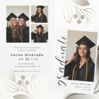 Trendy Modern Casual Photo Graduation Invitation