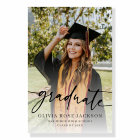 Trendy Modern Casual Photo Graduation Welcome Sign