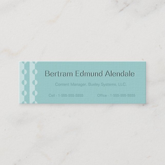 Trendy Modern Changeable Colour Dot Slimline Cards (Front)