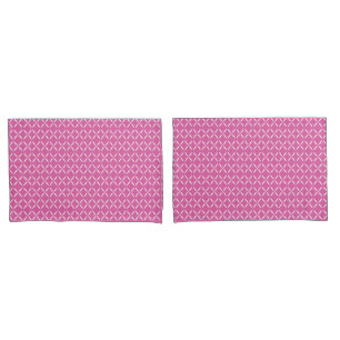 Trendy Modern Chic pink and white Flowers  Pillowcase