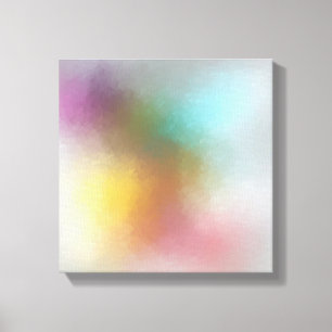 Trendy Modern Colourful Abstract Art Red Yellow Canvas Print