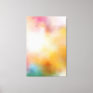 Trendy Modern Colourful Abstract Red Yellow Blue Canvas Print