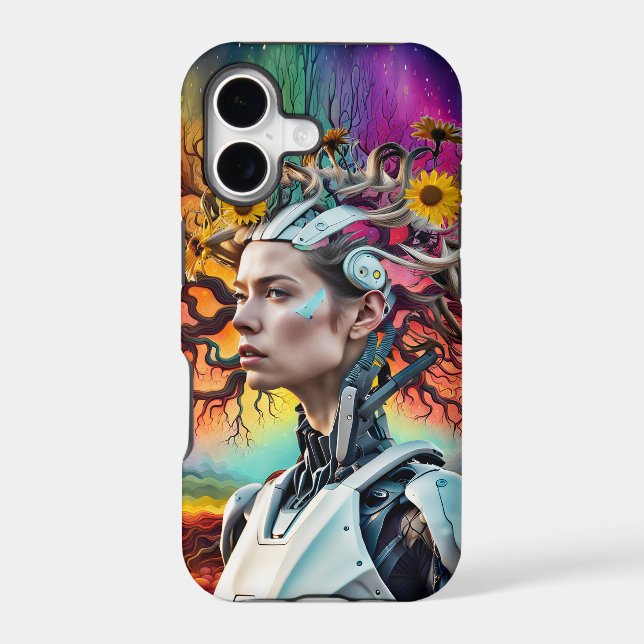 Trendy Modern Colourful Android Tree (Back)