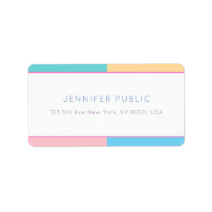 Trendy Modern Colourful Design Template Address Label