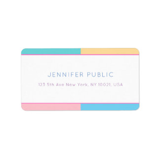 Trendy Modern Colourful Design Template Address Label