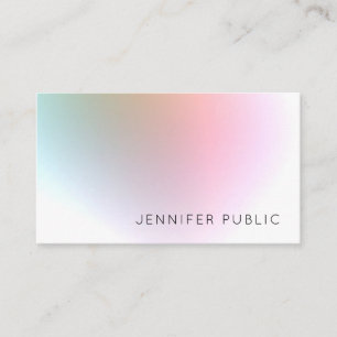 Trendy Modern Colourful Elegant Professional Desig Business Card