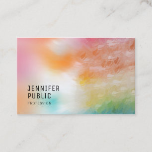 Trendy Modern Colourful Elegant Template Classy Business Card
