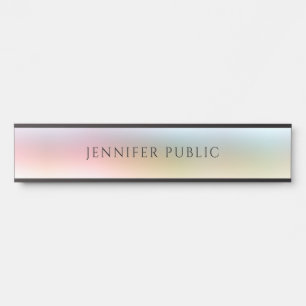 Trendy Modern Colourful Green Red Blue Purple Door Sign