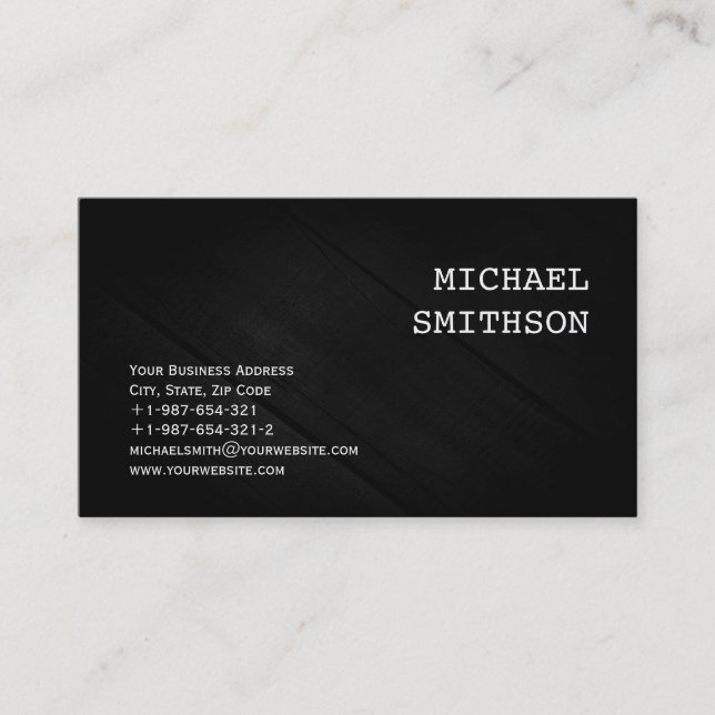 Trendy Modern Consultant Business Card (Front)