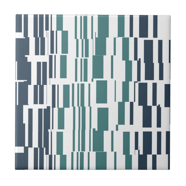 Trendy Modern Cool Unique Abstract Pattern Tile (Front)