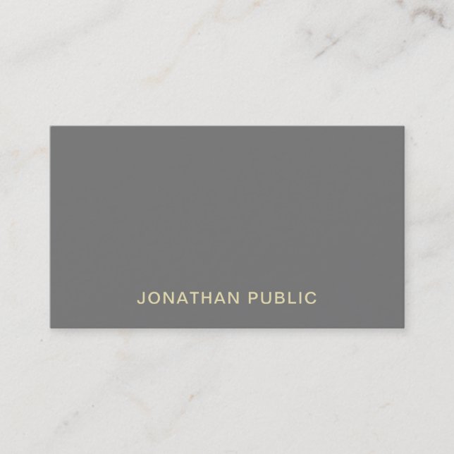 Trendy Modern Creative Design Simple Professional Business Card (Front)