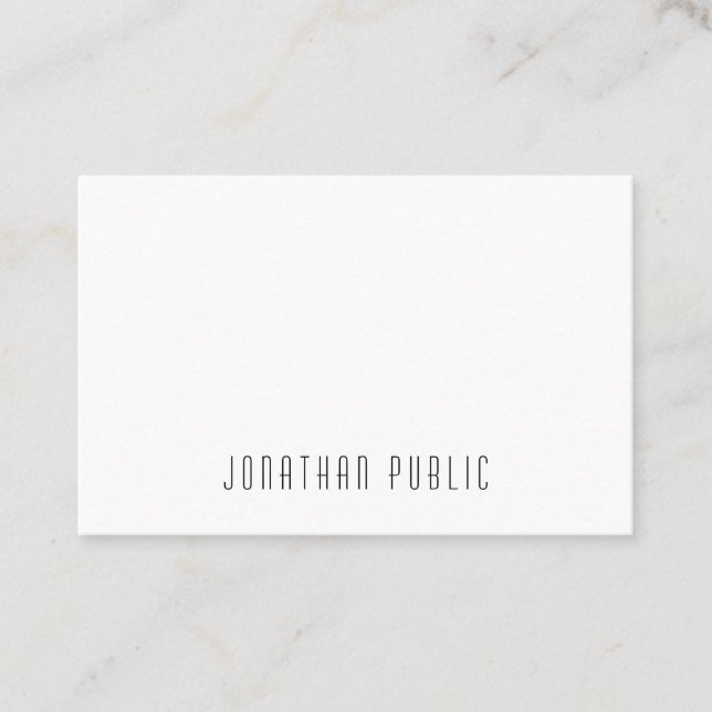 Trendy Modern Creative Simple Design Professional Business Card (Front)