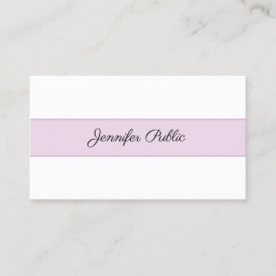 Trendy Modern Creative Simple Professional Plain Business Card