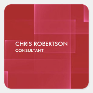 Trendy Modern Dark Red Square Sticker