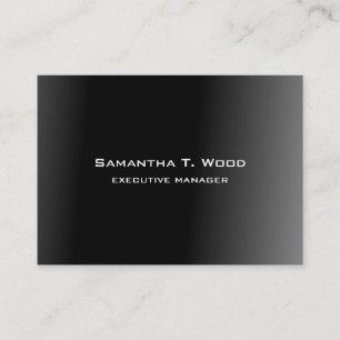 Trendy Modern Elegant Black Grey Executive Manager Business Card