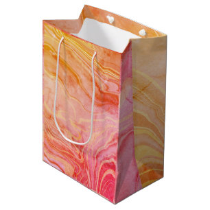 Trendy Modern Elegant Chic Marble Medium Gift Bag