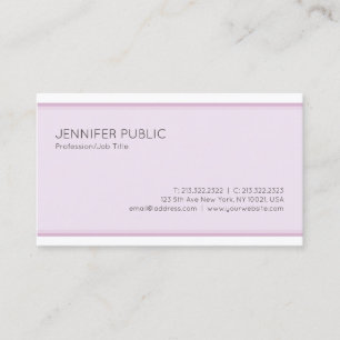 Trendy Modern Elegant Colour Clean Plain Luxury Business Card