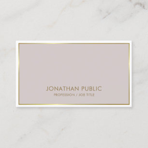 Trendy Modern Elegant Colour Gold Plain Luxury Business Card