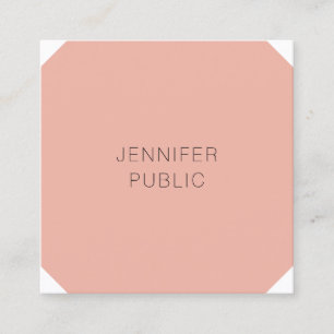 Trendy Modern Elegant Colour Simple Template Squar Square Business Card