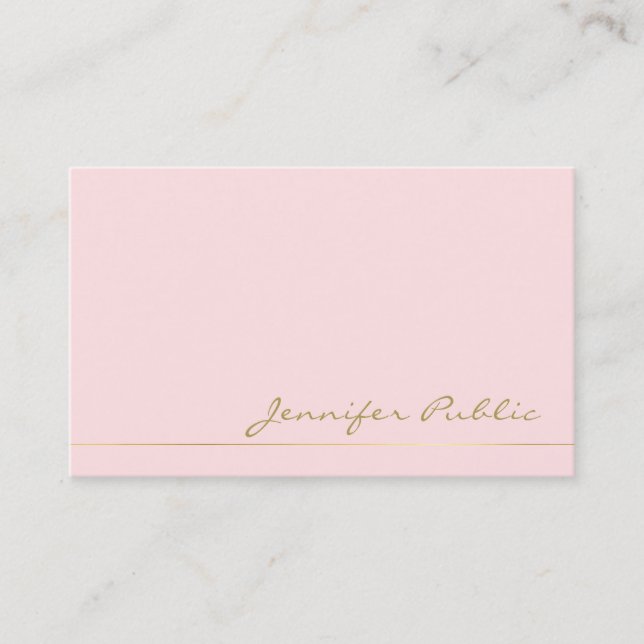 Trendy Modern Elegant Colours Pearl Finish Luxe Business Card (Front)
