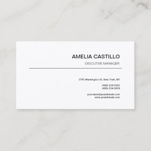 Trendy Modern Elegant Contemporary Minimalist Business Card