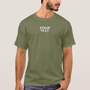 Trendy Modern Elegant Custom Template Mens T-Shirt