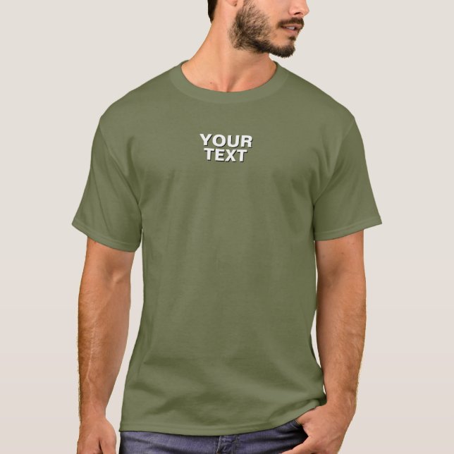 Trendy Modern Elegant Custom Template Mens T-Shirt (Front)