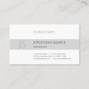 Trendy Modern Elegant Design Minimalist Chic Plain Business Card
