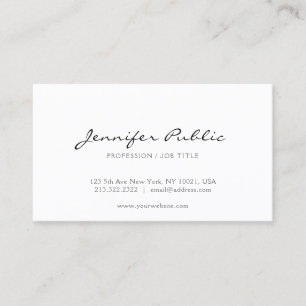 Trendy Modern Elegant Design Minimalistic Plain Business Card