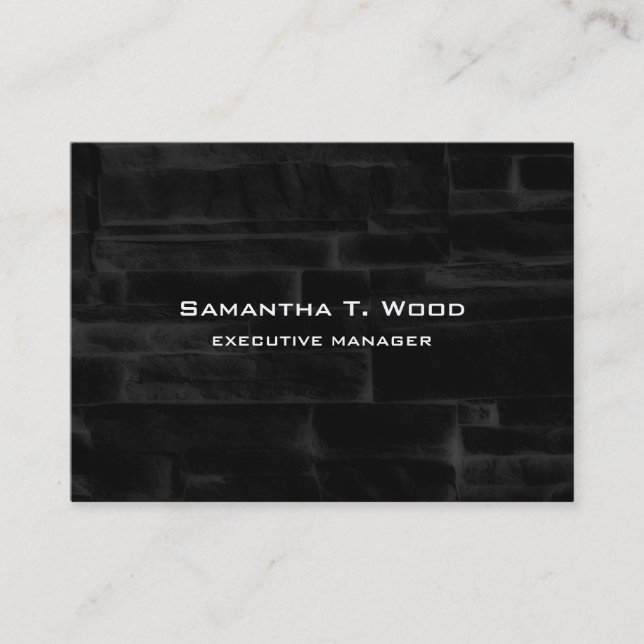 Trendy Modern Elegant Grey Black Executive Manager Business Card (Front)