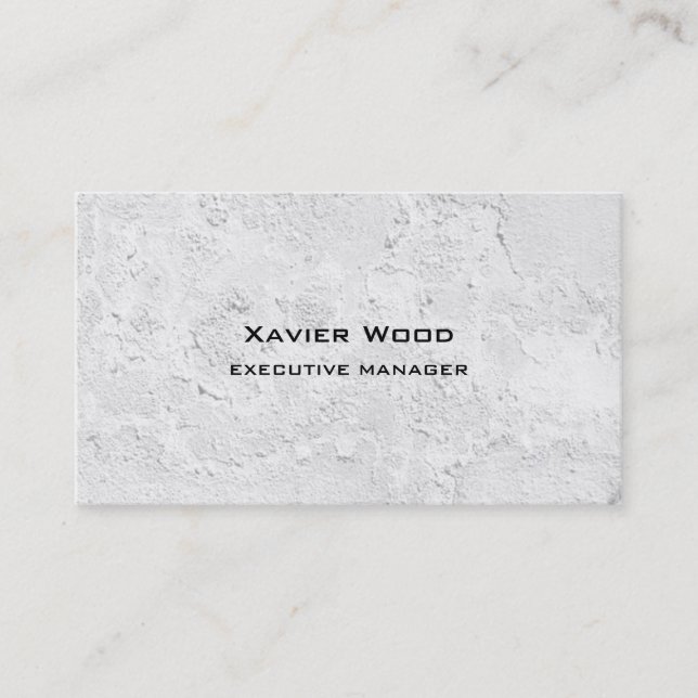 Trendy Modern Elegant Grey Wall Texture Manager Business Card (Front)