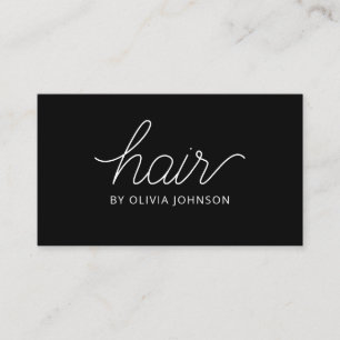 Trendy Modern Elegant Hair Stylist Business Card