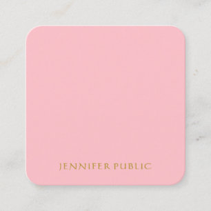 Trendy Modern Elegant Luxury Professional Template Square Business Card