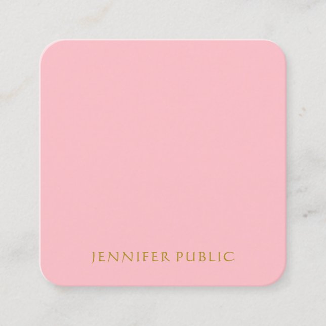 Trendy Modern Elegant Luxury Professional Template Square Business Card (Front)