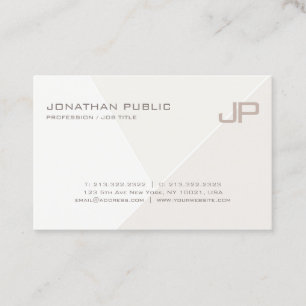 Trendy Modern Elegant Monogrammed Template Business Card