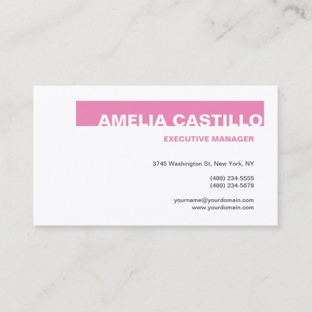 Trendy Modern Elegant Plain Premium Silk Business Card (Front)