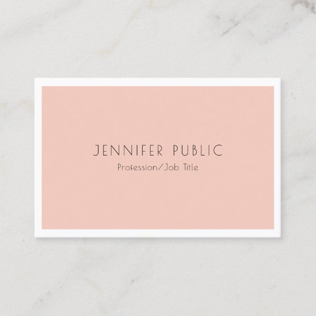 Trendy Modern Elegant Simple Design Template Business Card (Front)
