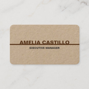 Trendy Modern Elegant Simple Premium Kraft Business Card