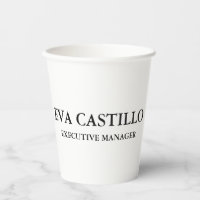Trendy Modern Elegant Simple White Manager