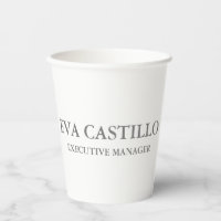 Trendy Modern Elegant Simple White Manager