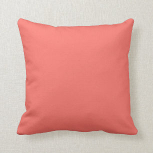Trendy Modern Elegant Solid Coral Pink Cushion