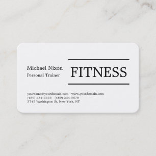 Trendy Modern Fitness Sport Professional Trainer Business Card